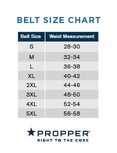 Propper Belts Size Chart