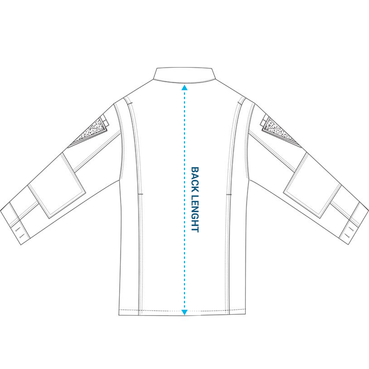 Propper ACU Coat Back Size Chart