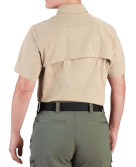 Summerweight Short Shirt Womens Back Khaki